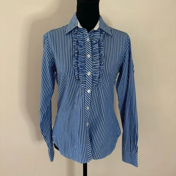 Lilly Pulitzer Jonni Button Front Ruffle Shirt - Picture 1 of 13